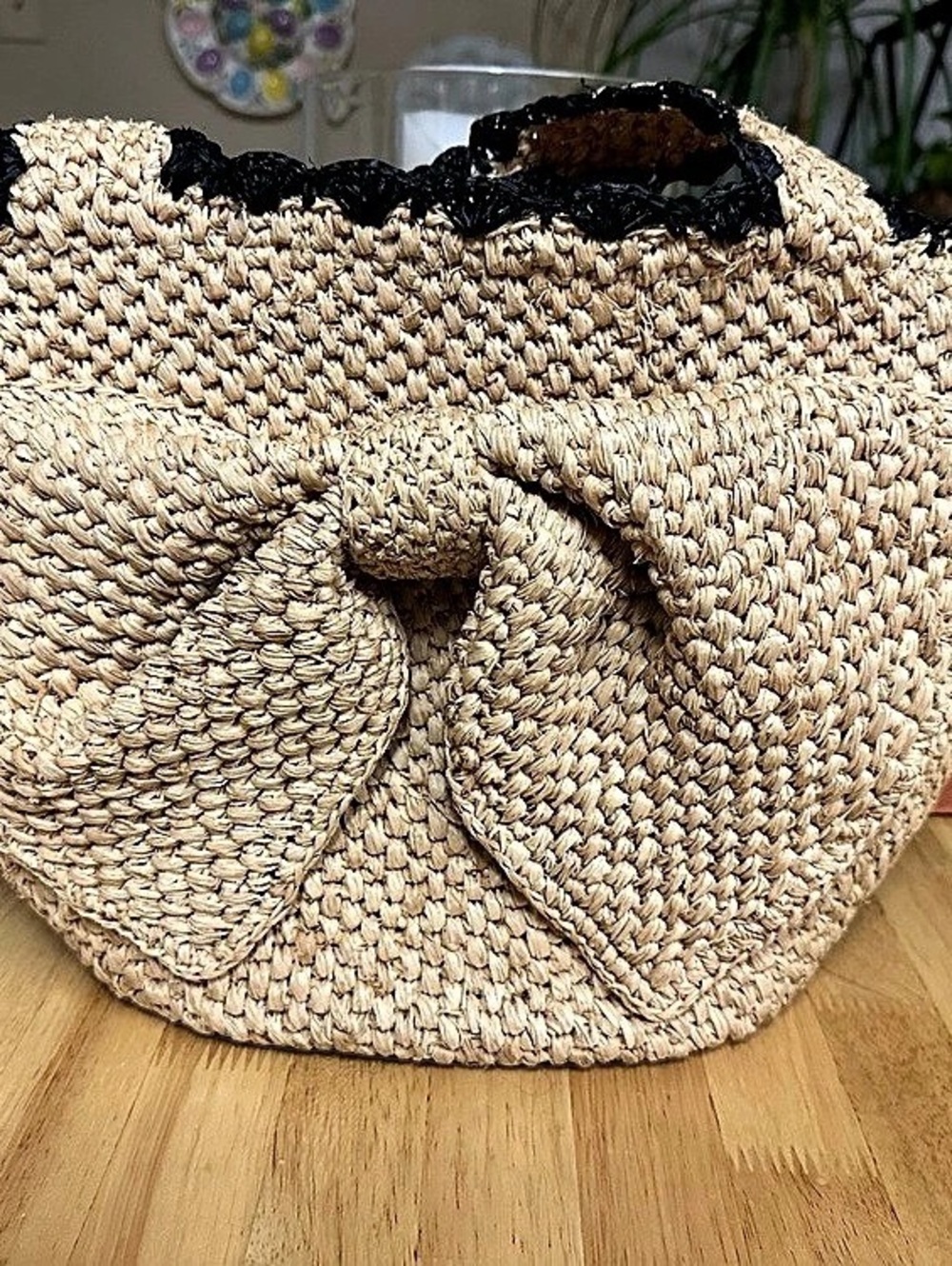 Kate Spade New York Kate Spade x Target large Raffia Bow Tote Bag